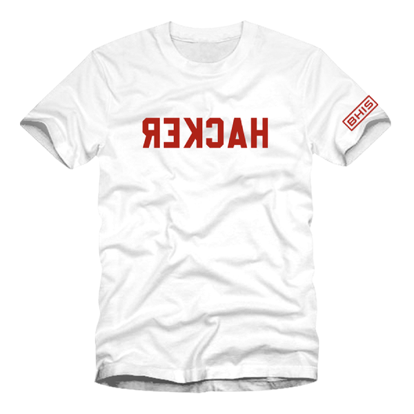 BHIS REKCAH (WHITE/RED) T-Shirt