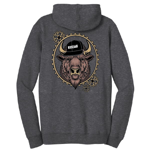 Wild West Hackin' Fest Conference Hoodie "REKCAH Bison" (Pullover, Zip-up)